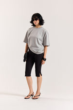 Load image into Gallery viewer, Light Grey Loose Fit Cropped T-Shirt