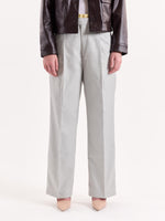 Load image into Gallery viewer, Light Grey Textured Baggy Fit Trousers
