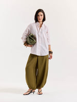 Load image into Gallery viewer, Light Pink Chambray Linen Shirt