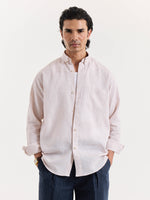 Load image into Gallery viewer, Light Pink Chambray Linen Shirt