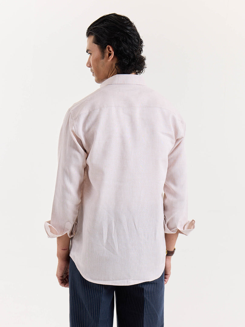 Light Pink Chambray Linen Shirt