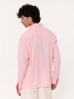 Load image into Gallery viewer, Light Pink Textured Cropped Shirt