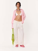 Load image into Gallery viewer, Light Pink Textured Cropped Shirt