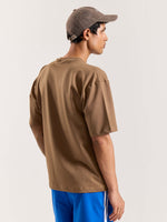 Load image into Gallery viewer, Light Brown Loose Fit Cropped T-Shirt