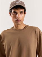 Load image into Gallery viewer, Light Brown Loose Fit Cropped T-Shirt