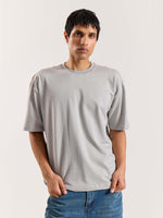 Load image into Gallery viewer, Light Grey Loose Fit Cropped T-Shirt