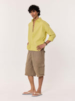 Load image into Gallery viewer, Lime Green Textured Cropped Shirt