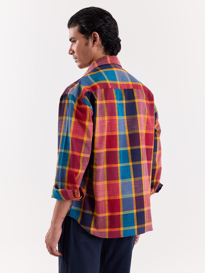 Madras Plaid Checkered Cropped Shirt