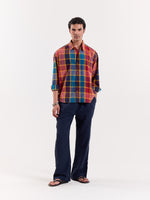 Load image into Gallery viewer, Madras Plaid Checkered Cropped Shirt