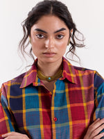 Load image into Gallery viewer, Madras Plaid Checkered Cropped Shirt