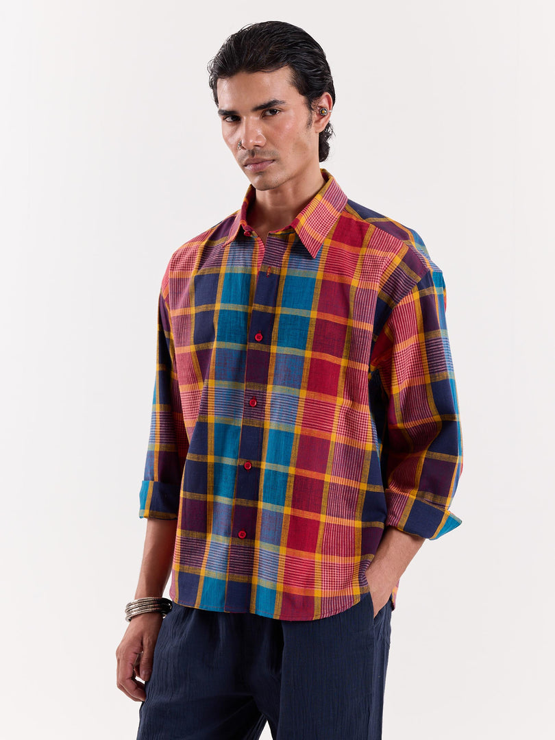 Madras Plaid Checkered Cropped Shirt