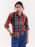Load image into Gallery viewer, Madras Plaid Checkered Cropped Shirt