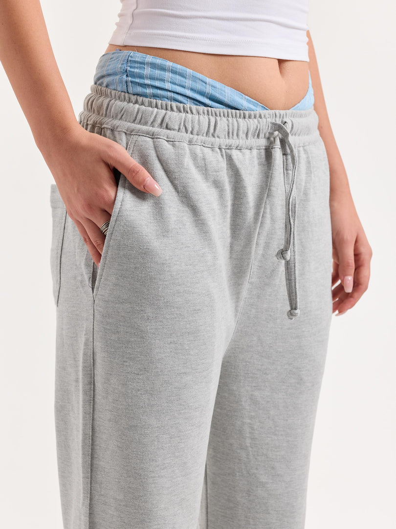 Marl Grey Loose Fit Sweatpants