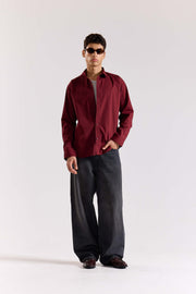 Maroon Poplin Shirt