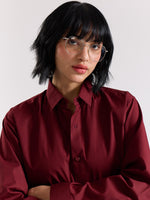 Load image into Gallery viewer, Maroon Poplin Shirt
