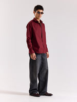 Load image into Gallery viewer, Maroon Poplin Shirt