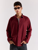 Load image into Gallery viewer, Maroon Poplin Shirt