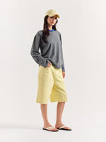 Load image into Gallery viewer, Melange Grey Loose Fit Cropped T-Shirt