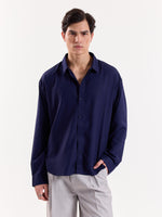 Load image into Gallery viewer, Midnight Lapis - Drape Shirt