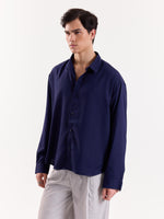 Load image into Gallery viewer, Midnight Lapis - Drape Shirt