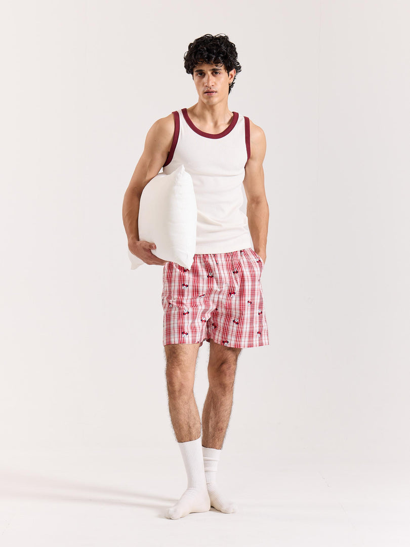 Minnie Printed Checkmate Shorts (Pre-order)