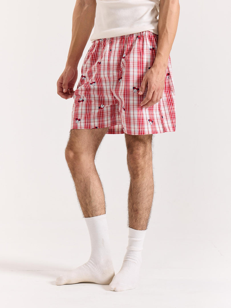 Minnie Printed Checkmate Shorts (Pre-order)