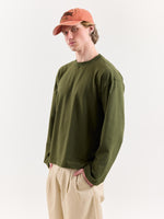 Load image into Gallery viewer, Moss Green Loose Fit Cropped T-Shirt