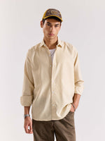 Load image into Gallery viewer, Relaxed Fit Mustard Striped Shirt