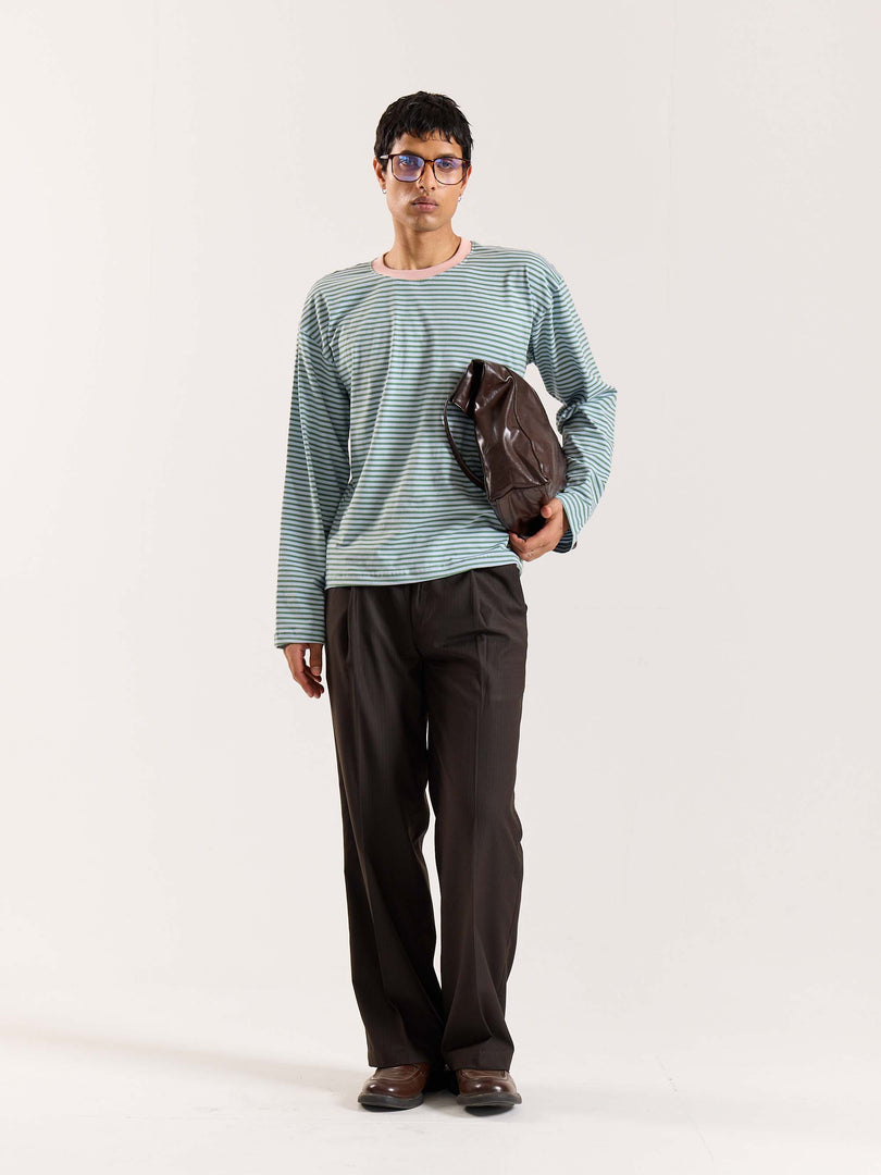 Muted Sage Loose Fit Cropped T-Shirt