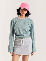 Load image into Gallery viewer, Muted Sage Loose Fit Cropped T-Shirt