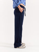 Load image into Gallery viewer, Navy Blue Loose Fit Sweatpants