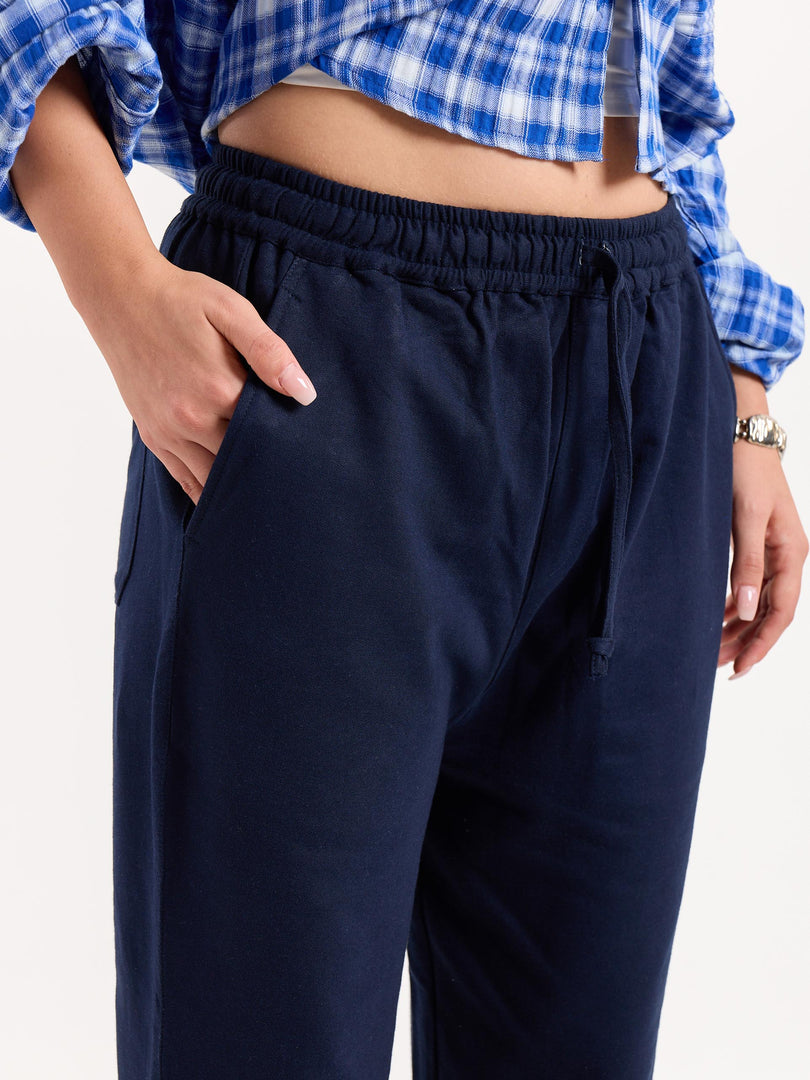 Navy Blue Loose Fit Sweatpants