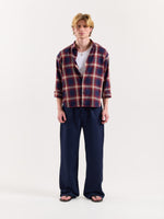Load image into Gallery viewer, Navy Blue Loose Fit Sweatpants