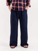 Load image into Gallery viewer, Navy Blue Loose Fit Sweatpants