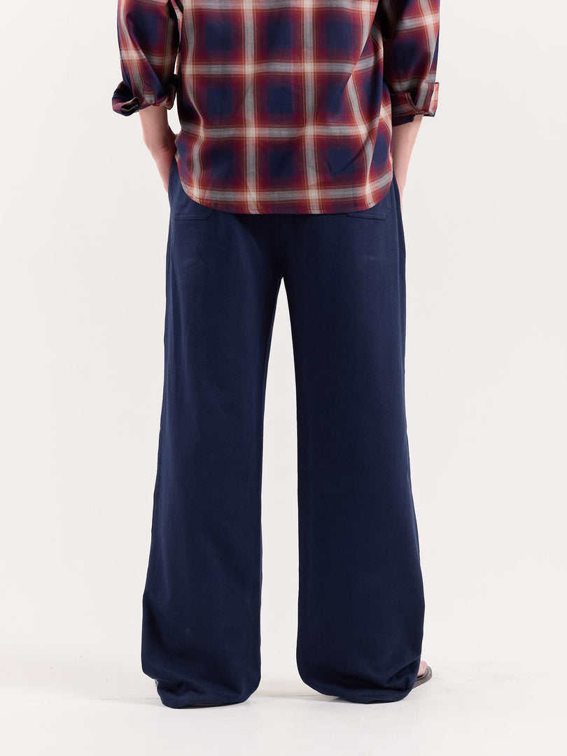 Navy Blue Loose Fit Sweatpants
