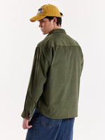Load image into Gallery viewer, Olive Corduroy Oversized Shirt