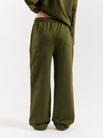 Load image into Gallery viewer, Olive Green Loose Fit Sweatpants