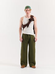 Olive Green Loose Fit Sweatpants