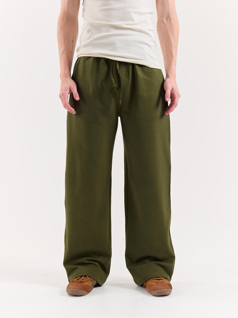 Olive Green Loose Fit Sweatpants
