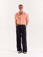 Load image into Gallery viewer, Orange &amp; Pink Gingham Cropped Shirt