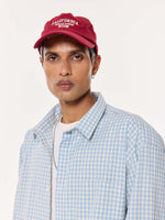 Load image into Gallery viewer, Pale Blue Poplin Checked Oversized Cropped Shirt