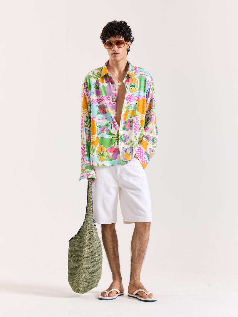Paradise Postcard Printed Shirt