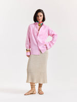 Load image into Gallery viewer, Pink Chambray Linen Shirt