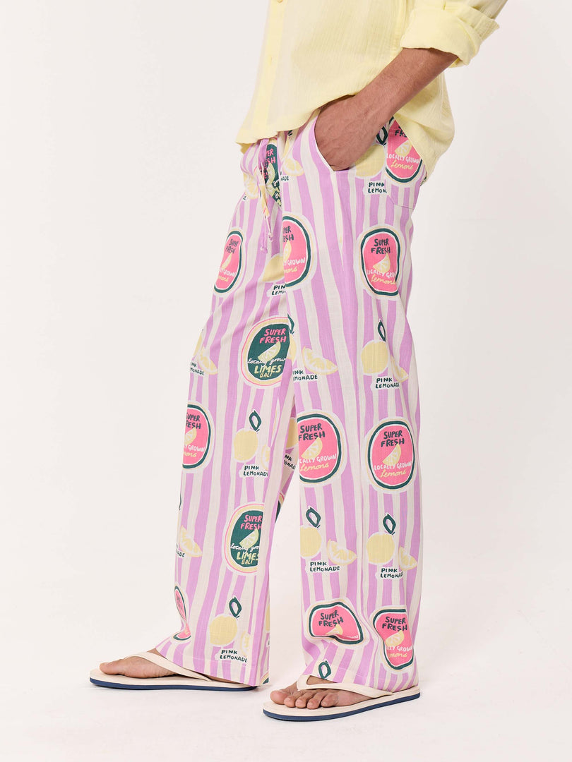 Pink Lemonade Printed Pull-on Pants