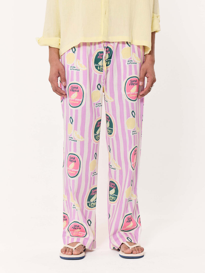 Pink Lemonade Printed Pull-on Pants
