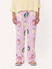 Pink Lemonade Printed Pull-on Pants