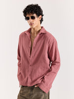 Load image into Gallery viewer, Dusty Pink Polka Dot Gauze Holiday Shirt