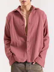 Dusty Pink Polka Dot Gauze Holiday Shirt