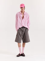 Load image into Gallery viewer, Pink/Red/White Striped Cropped Shirt