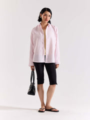Relaxed Fit Pink Striped Shirt